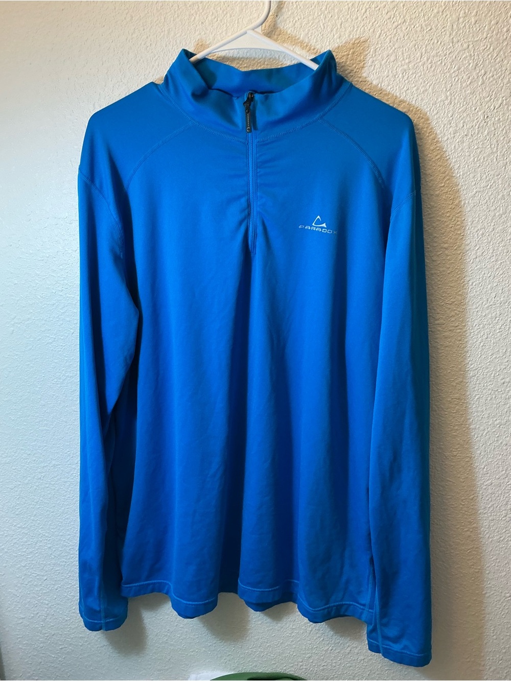 Paradox Men’s XL Blue Quarter Zip Performance Pullover Athletic Hiking Fishing